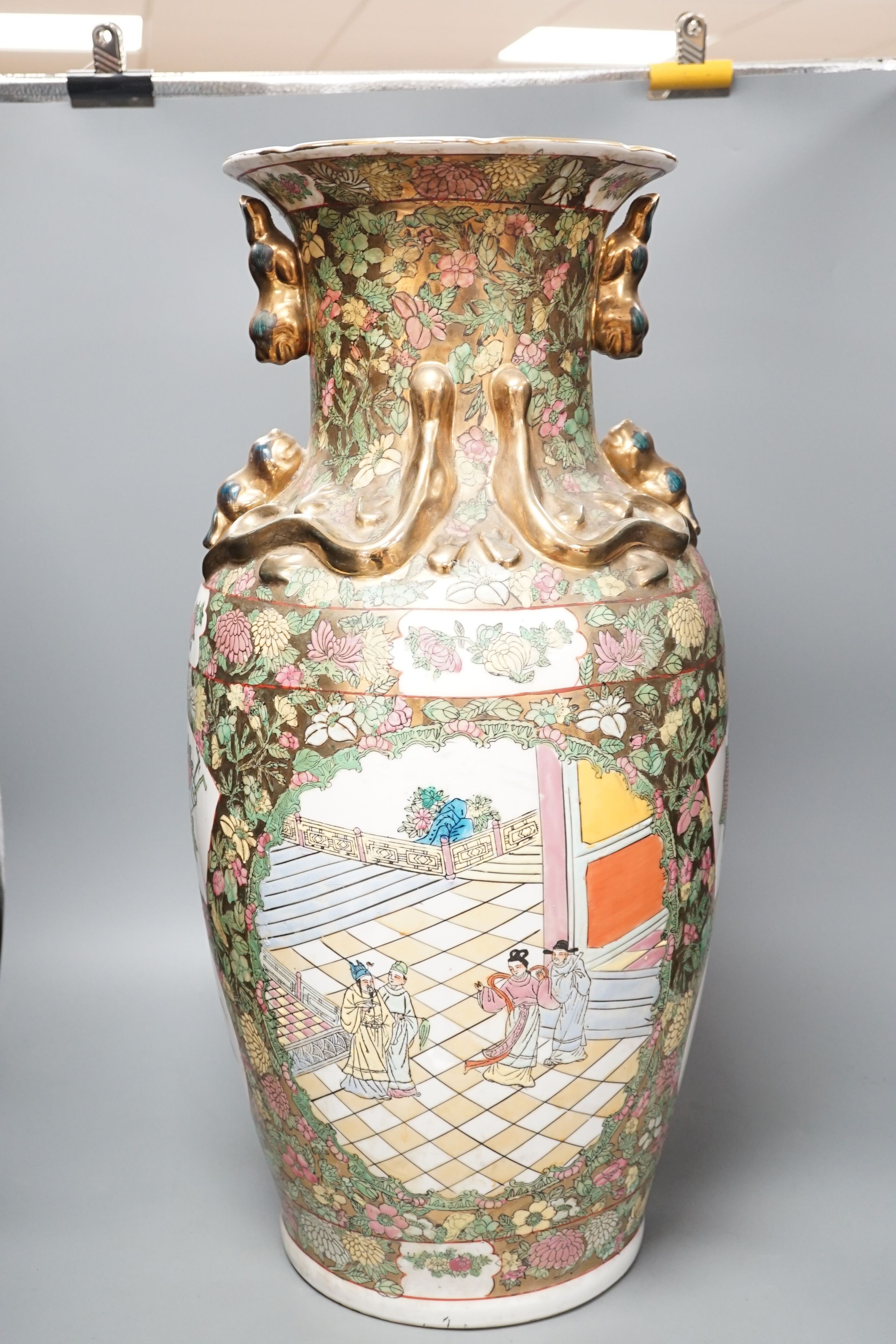 A large Chinese porcelain vase, 61cm high